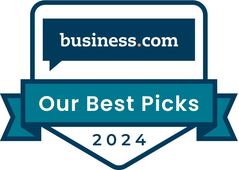 business.com - Our Best Pick 2024 badge